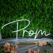 Prom White Neon Sign