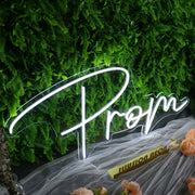 Prom White Neon Sign