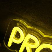 Proper Rumpus Yellow Neon Sign