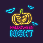 Pumpkin Halloween Night Neon Sign