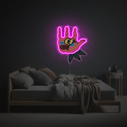 Punched Hand Guy LED Neon Acrylic Artwork