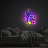 Purple Flower Boy LED Neon Acrylic Artwork