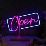 Purple Open Custom Neon Sign