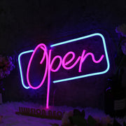 Purple Open Custom Neon Sign