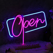 Purple Open Custom Neon Sign