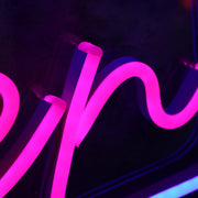 Purple Open Custom Neon Sign