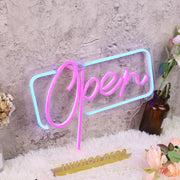 Purple Open Custom Neon Sign