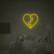 Puzzle Heart LED Neon Sign