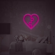 Puzzle Heart LED Neon Sign