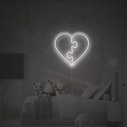 Puzzle Heart LED Neon Sign