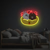 Rabbit And Bear Sitting Ducky Sofa LED Neon Acrylic Artwork