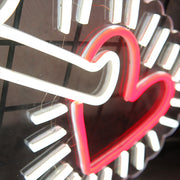 Radiant Glow Heart By Keith Haring Neon Sign