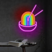 Rainbow Pho Ramen Led Neon Sign With Dimmer Neon Bar Sign Wall Neon Sign