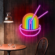 Rainbow Pho Ramen Led Neon Sign With Dimmer Neon Bar Sign Wall Neon Sign