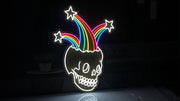 Rainbow Skull Neon Sign