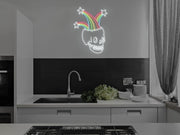 Rainbow Skull Neon Sign