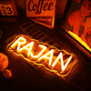 Rajan Orange Neon Sign