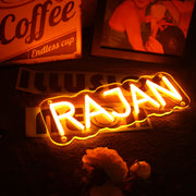 Rajan Orange Neon Sign