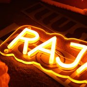 Rajan Orange Neon Sign