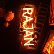 Rajan Orange Neon Sign