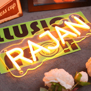 Rajan Orange Neon Sign