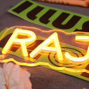 Rajan Orange Neon Sign