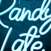 Randys Late Night Lounge Blue Neon Sign