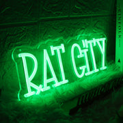 Rat City Green Neon Sign