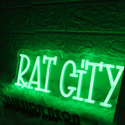 Rat City Green Neon Sign