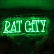 Rat City Green Neon Sign