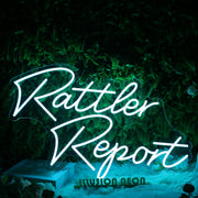 Ratter Report Blue Neon Sign