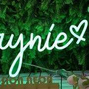 Raynie Green Neon Sign