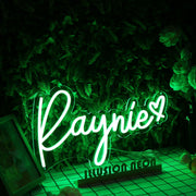 Raynie Green Neon Sign