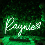 Raynie Green Neon Sign