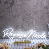 Rayonne Nicole White Neon Sign