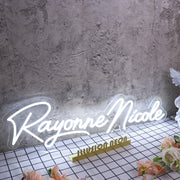 Rayonne Nicole White Neon Sign