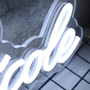 Rayonne Nicole White Neon Sign