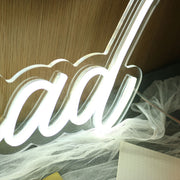 Read White Neon Sign