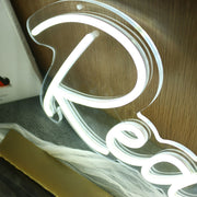 Read White Neon Sign