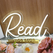 Read White Neon Sign