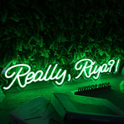 Really Riya Green Neon Sign