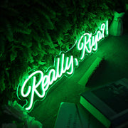 Really Riya Green Neon Sign