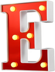 Steel Marquee Letter Red E Warm White High-End Custom Zinc Metal Marquee Light Marquee Sign