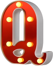 Steel Marquee Letter Red Q Warm White High-End Custom Zinc Metal Marquee Light Marquee Sign