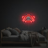 Red Cheeky Crad LED Neon Acrylic Artwork