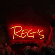 Reg's Red Custom Neon Sign