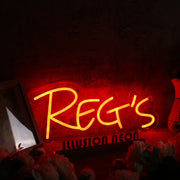 Reg's Red Custom Neon Sign