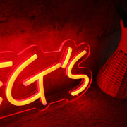 Reg's Red Custom Neon Sign