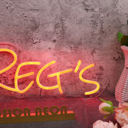 Reg's Red Custom Neon Sign