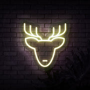 Reindeer Head Neon Sign